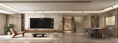 现代客餐厅3D模型下载